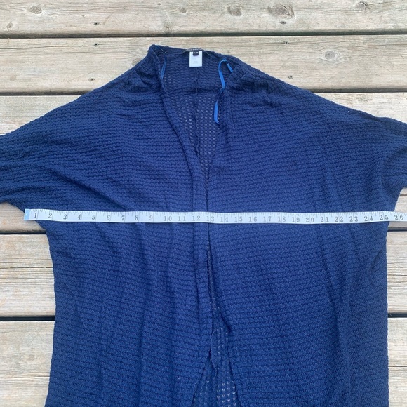 Candy Couture Navy Blue Open Knit Kimono Cardigan XL / TG - Picture 4 of 5